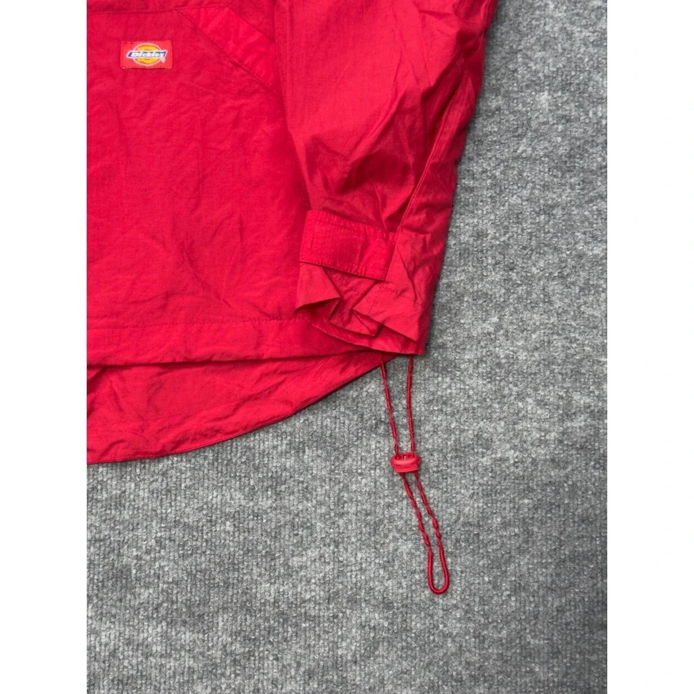 Dickies Red Zip Front Windbreaker Jacket Medium Nylon Workwear‎